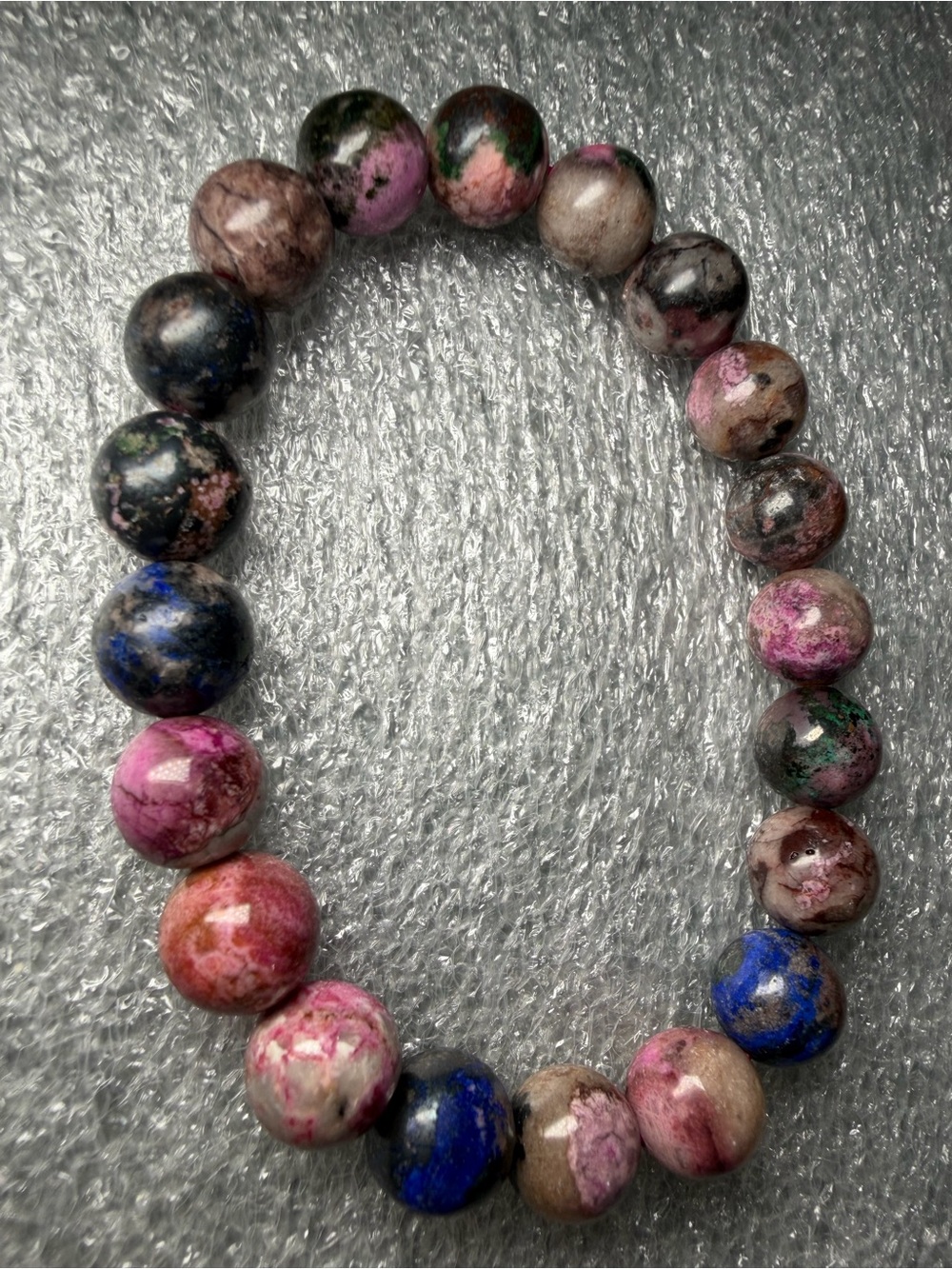 Unique 9MM Monet Calcite Natural Crystal Bracelet